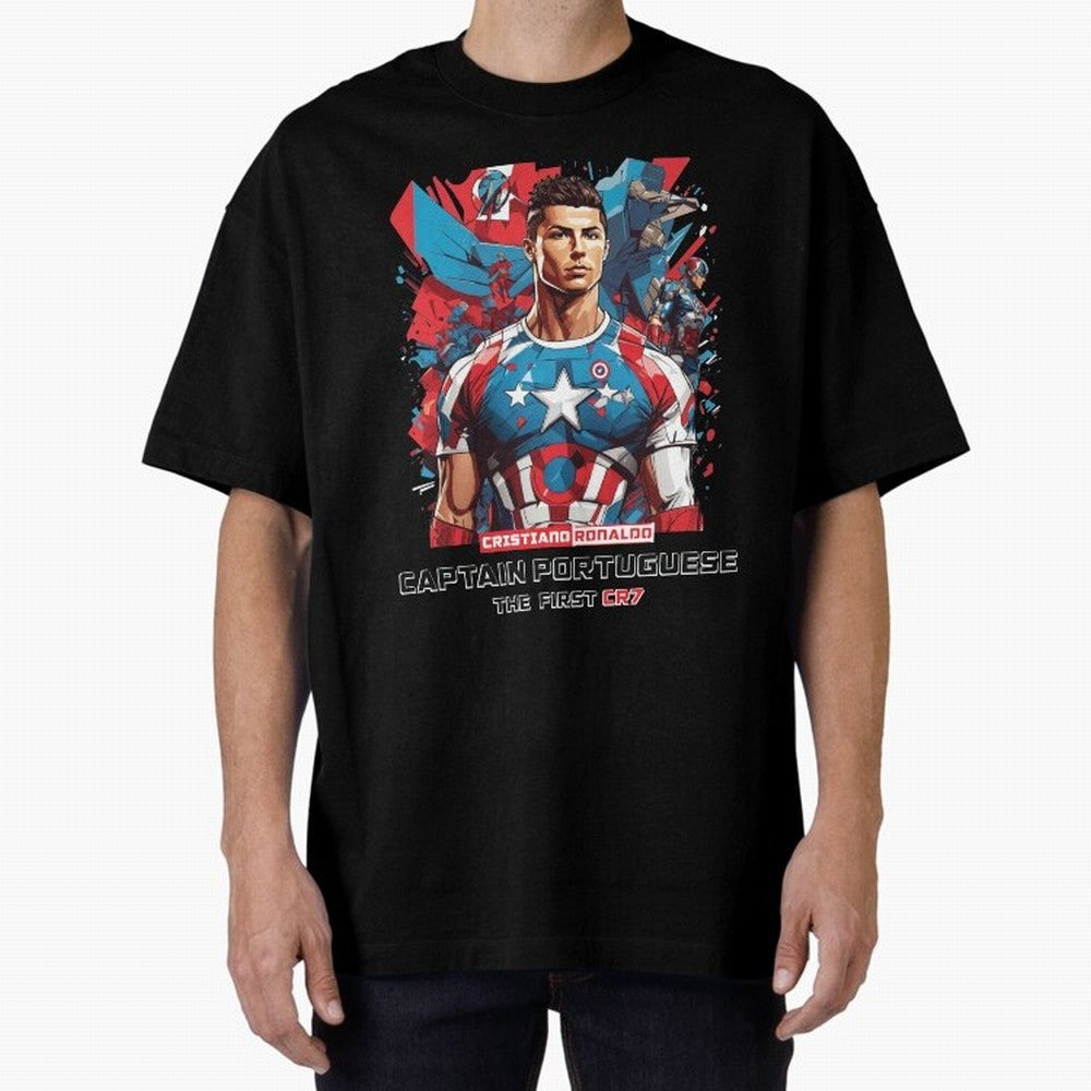 Cristiano Ronaldo Captain Portuguese Oversized T-Shirt Join Global Football Passion for FIFA World Cup 2026 USA Canada Mexico, Built around Messi, England, Football History, Final Match Energy, Crowd Noise and Once in a Lifetime Moments; Great for