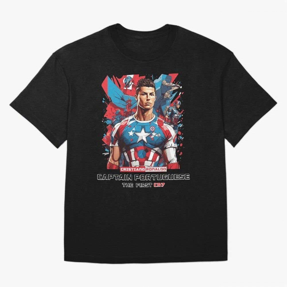 Cristiano Ronaldo Captain Portuguese Oversized T-Shirt Join Global Football Passion for FIFA World Cup 2026 USA Canada Mexico, Built around Messi, England, Football History, Final Match Energy, Crowd Noise and Once in a Lifetime Moments; Great for