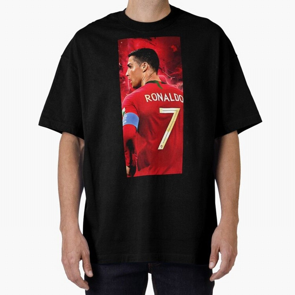 Cristiano Ronaldo Oversized T-Shirt Showcase FIFA World Cup 2026 Filled with CR7, Portugal Energy, Football History, Final Match Energy, Crowd Noise and Once in a Lifetime Moments; Ideal for Football Dads, Football Moms, Friends, Collectors and