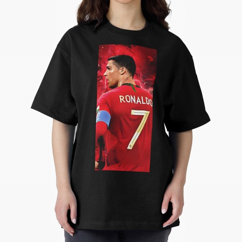 Cristiano Ronaldo Oversized T-Shirt Showcase FIFA World Cup 2026 Filled with CR7, Portugal Energy, Football History, Final Match Energy, Crowd Noise and Once in a Lifetime Moments; Ideal for Football Dads, Football Moms, Friends, Collectors and