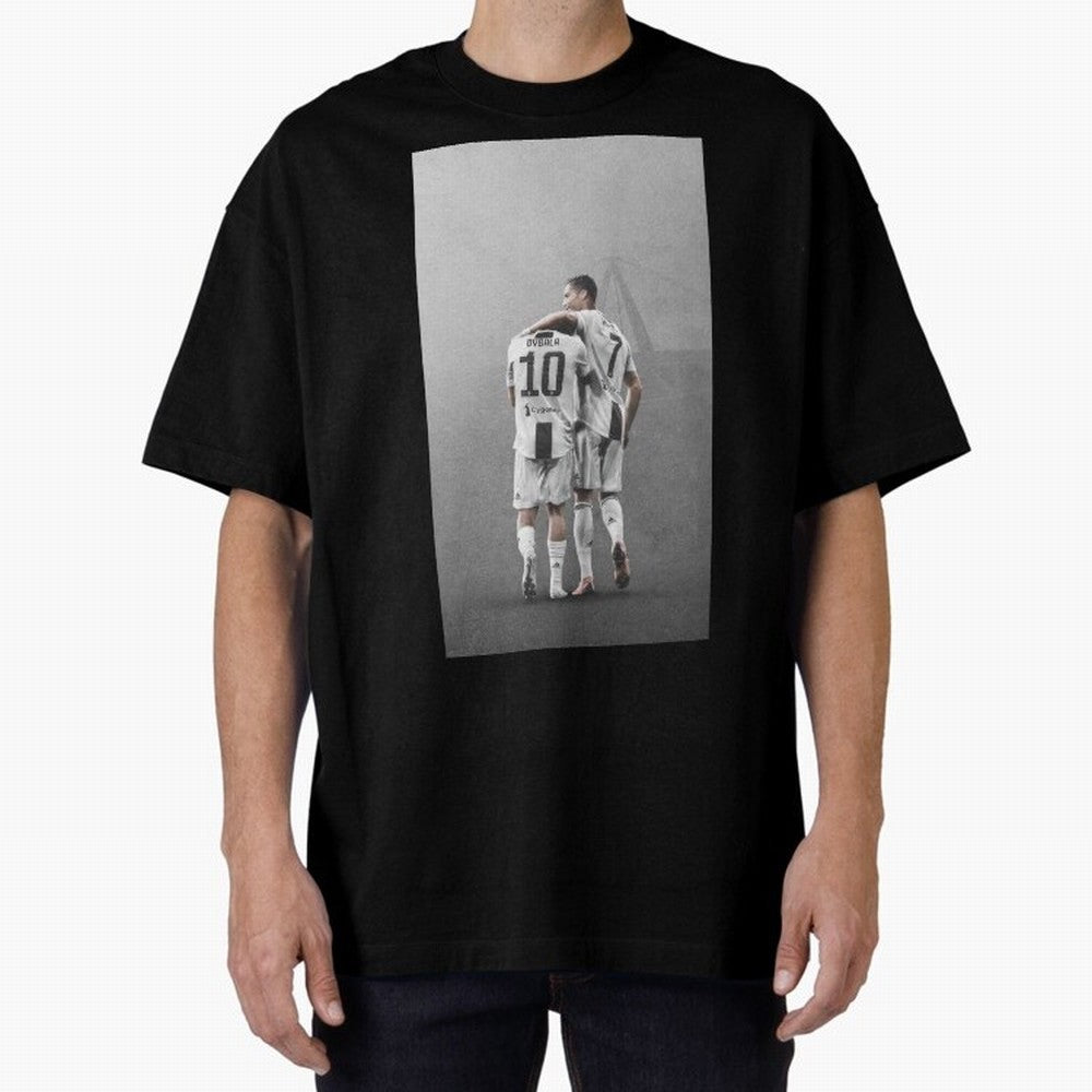 ronaldo with paulo dybala Oversized T-Shirt Live the Energy of the FIFA World Cup 2026 USA Canada Mexico Journey through Cristiano Ronaldo Highlights, Spain Pride, Football Festival Excitement, Trophy Ambitions, Country Rivalries and Star Player