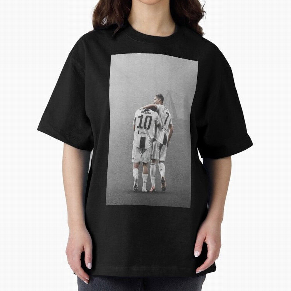 ronaldo with paulo dybala Oversized T-Shirt Live the Energy of the FIFA World Cup 2026 USA Canada Mexico Journey through Cristiano Ronaldo Highlights, Spain Pride, Football Festival Excitement, Trophy Ambitions, Country Rivalries and Star Player