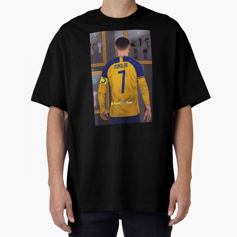 Al Nassr -Cristiano Ronaldo CR7 2023 Oversized T-Shirt Cheer through Every Moment of Global Football Passion for FIFA World Cup 2026 Group Stage, with Messi, France, Match Day Excitement, Supporter Culture, Golden Goals and Global Football Passion;