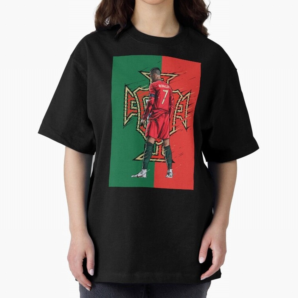 CR7 Portugal Oversized T-Shirt Fuel Your Fan Pride for FIFA World Cup 2026 USA Canada Mexico Spirit, Highlighting Portugal, Spain and Germany, Messi, Neymar and Mbappe, Global Supporter Spirit, Legendary Goals, National Colors and Tournament
