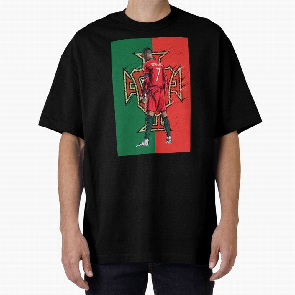 CR7 Portugal Oversized T-Shirt Fuel Your Fan Pride for FIFA World Cup 2026 USA Canada Mexico Spirit, Highlighting Portugal, Spain and Germany, Messi, Neymar and Mbappe, Global Supporter Spirit, Legendary Goals, National Colors and Tournament