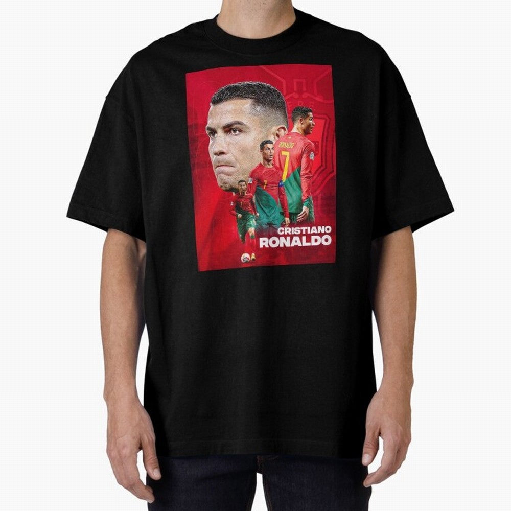 CRISTIANO RONALDO WORLD CUP 2022 Oversized T-Shirt Mark FIFA World Cup 2026 Spirit, Inspired by Brazil, Portugal and Argentina, Haaland, Classic Soccer Heritage, Championship Pressure, Fan Loyalty and International Pride; Made for Die Hard