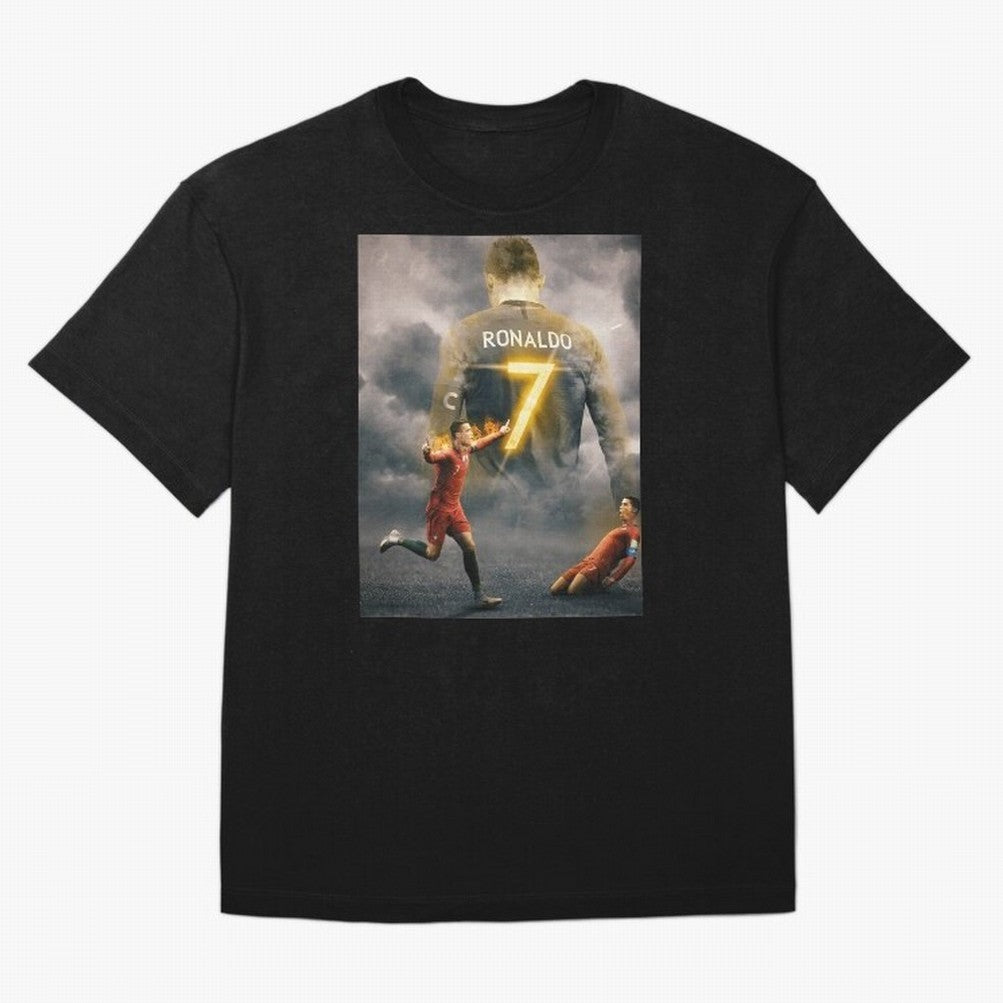 Art CR7 Wallpaper Oversized T-Shirt Bring Retro Soccer Energy to FIFA World Cup 2026 for Fans of Cristiano Ronaldo and Brazil, Portugal and Argentina, Bringing Classic Soccer Heritage, Championship Pressure, Fan Loyalty and International Pride;