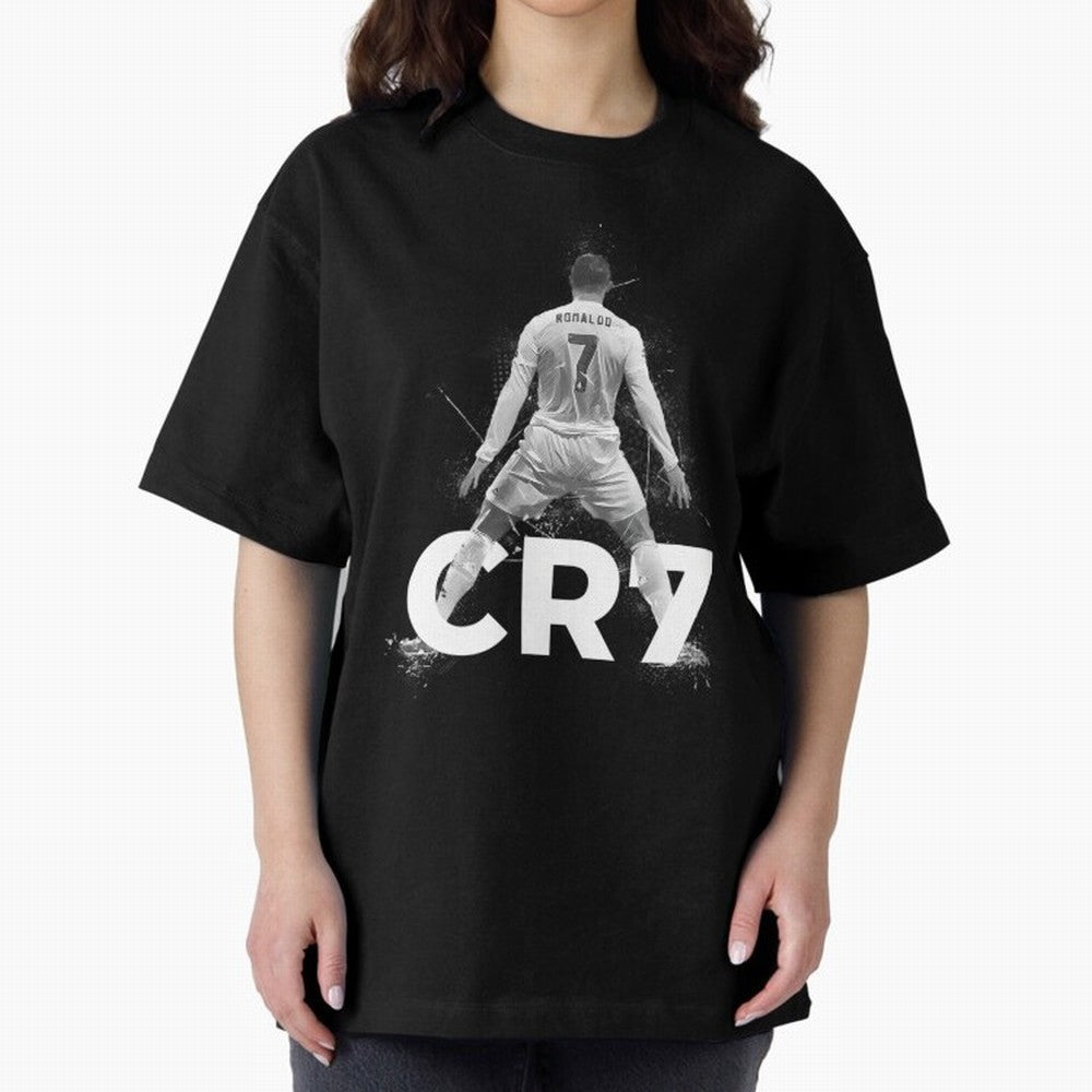 Cristiano Ronaldo CR7 Oversized T-Shirt Keep the Legacy of the FIFA World Cup 2026 Journey through Haaland and Mbappe Highlights, England and Germany Pride, Football Passion, Legendary Performances, Festival Vibes and Supporter Community; Perfect