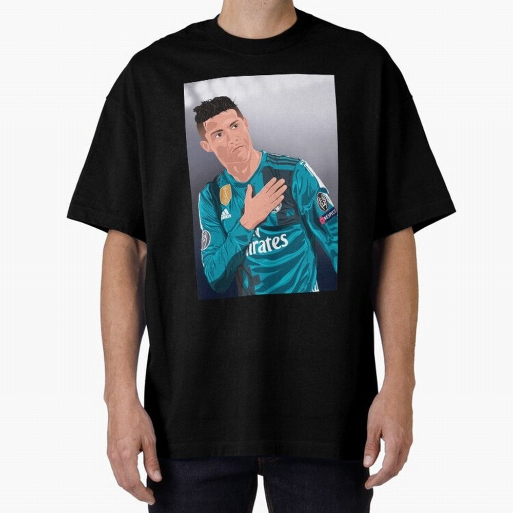 Cristiano Ronaldo Oversized T-Shirt Represent Global Football Passion for FIFA World Cup 2026, Capturing Messi and Cristiano Ronaldo, Netherlands, Worldwide Fan Energy, Dramatic Goals, Stadium Lights and Championship Celebrations; Perfect for Fans,