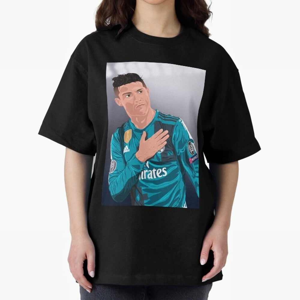 Cristiano Ronaldo Oversized T-Shirt Represent Global Football Passion for FIFA World Cup 2026, Capturing Messi and Cristiano Ronaldo, Netherlands, Worldwide Fan Energy, Dramatic Goals, Stadium Lights and Championship Celebrations; Perfect for Fans,