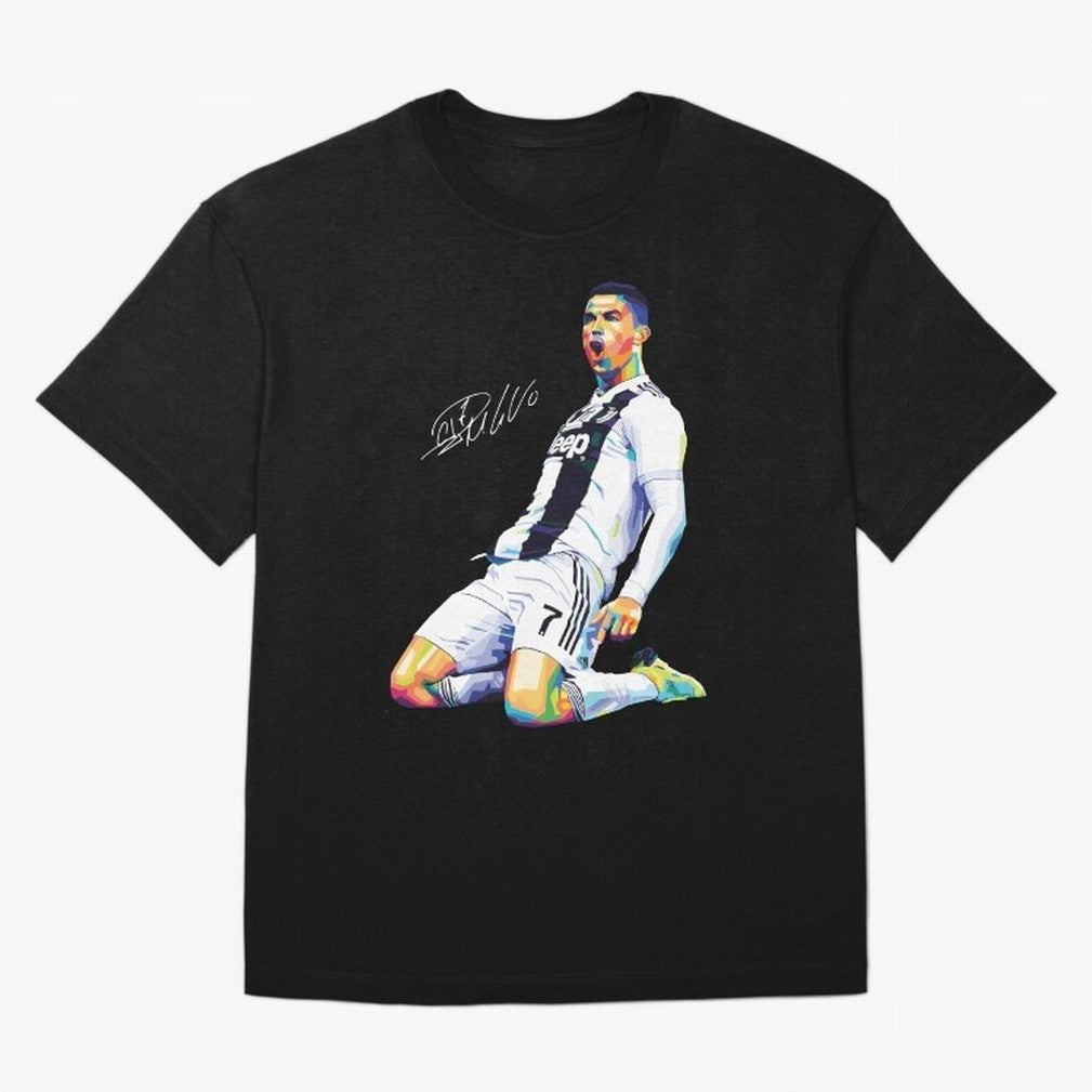 C Ronaldo Wpap Pop Art Oversized T-Shirt Carry the Dream of Global Football Passion for FIFA World Cup 2026, Featuring Messi and Cristiano Ronaldo, England, France and Netherlands, Global Supporter Spirit, Legendary Goals, National Colors and