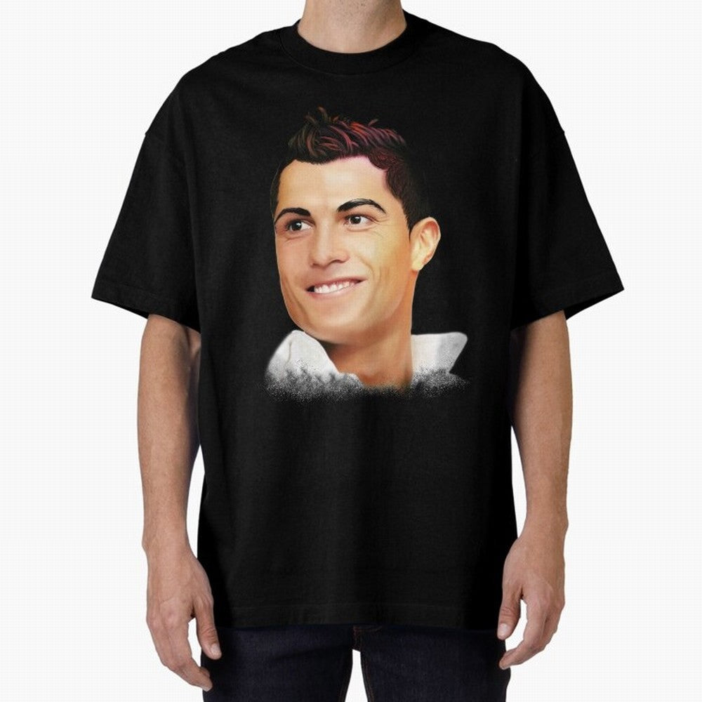 Cristiano Ronaldo CR7 | Digital Painting Oversized T-Shirt Join Supporters Worldwide for FIFA World Cup 2026 Group Stage Spirit, Capturing Portugal, Spain and Germany, Messi and Cristiano Ronaldo, Stadium Chants, National Pride, Trophy Dreams and