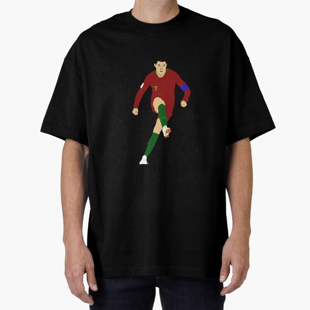 Cristian Ronaldo Design - Portugal - Real Madrid - Illustration - Cartoon - T-Shirt - Shirt - Sticker - Phone Case - CR7 Oversized T-Shirt Make Your Look Match Match Day Hype around FIFA World Cup 2026 USA Canada Mexico, CR7 and Messi, England and