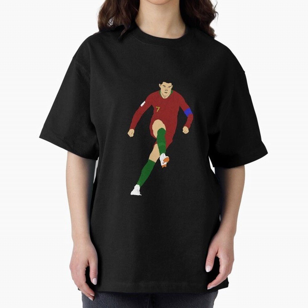 Cristian Ronaldo Design - Portugal - Real Madrid - Illustration - Cartoon - T-Shirt - Shirt - Sticker - Phone Case - CR7 Oversized T-Shirt Make Your Look Match Match Day Hype around FIFA World Cup 2026 USA Canada Mexico, CR7 and Messi, England and