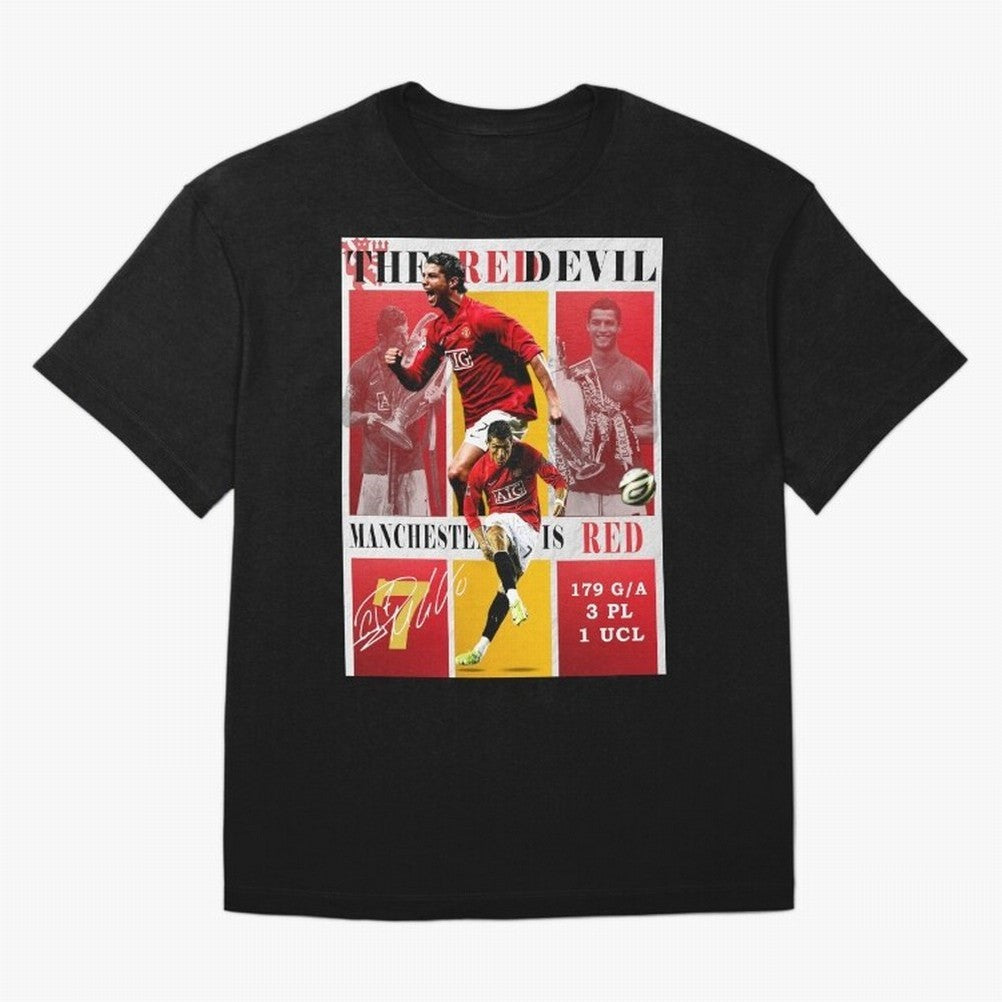 Cristiano Ronaldo 2008 Manchester United Poster Oversized T-Shirt Spotlight FIFA World Cup 2026 Group Stage with Haaland, Netherlands Energy, Retro Football Energy, Iconic Rivalries, Trophy Chase Drama and Stadium Atmosphere; Built for Supporters