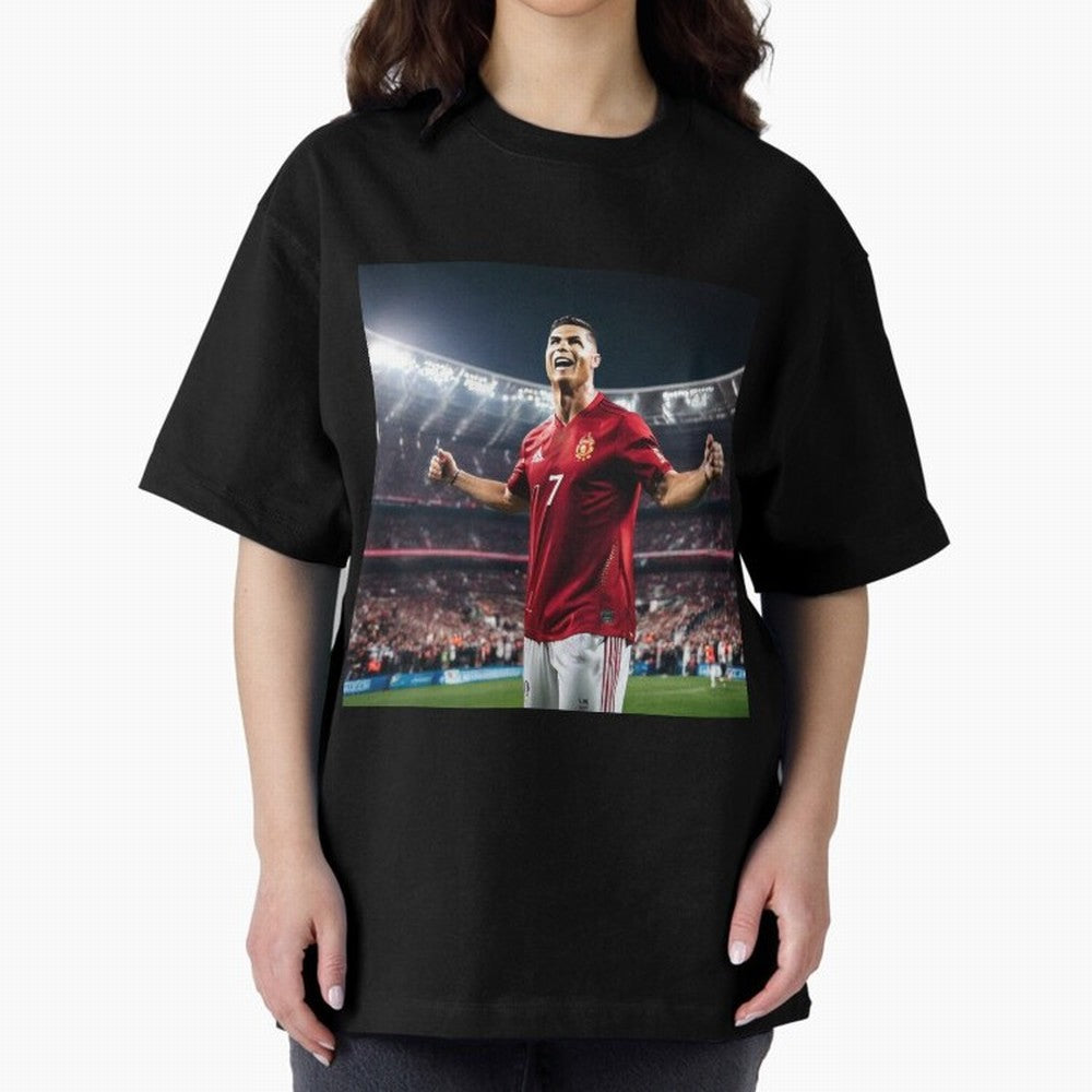 cristiano ronaldo celebrates goal Oversized T-Shirt Represent Fans Who Live for the FIFA World Cup 2026 Journey through Cristiano Ronaldo, Haaland and CR7 Highlights, England, France and Netherlands Pride, Goal Celebration Energy, Supporter