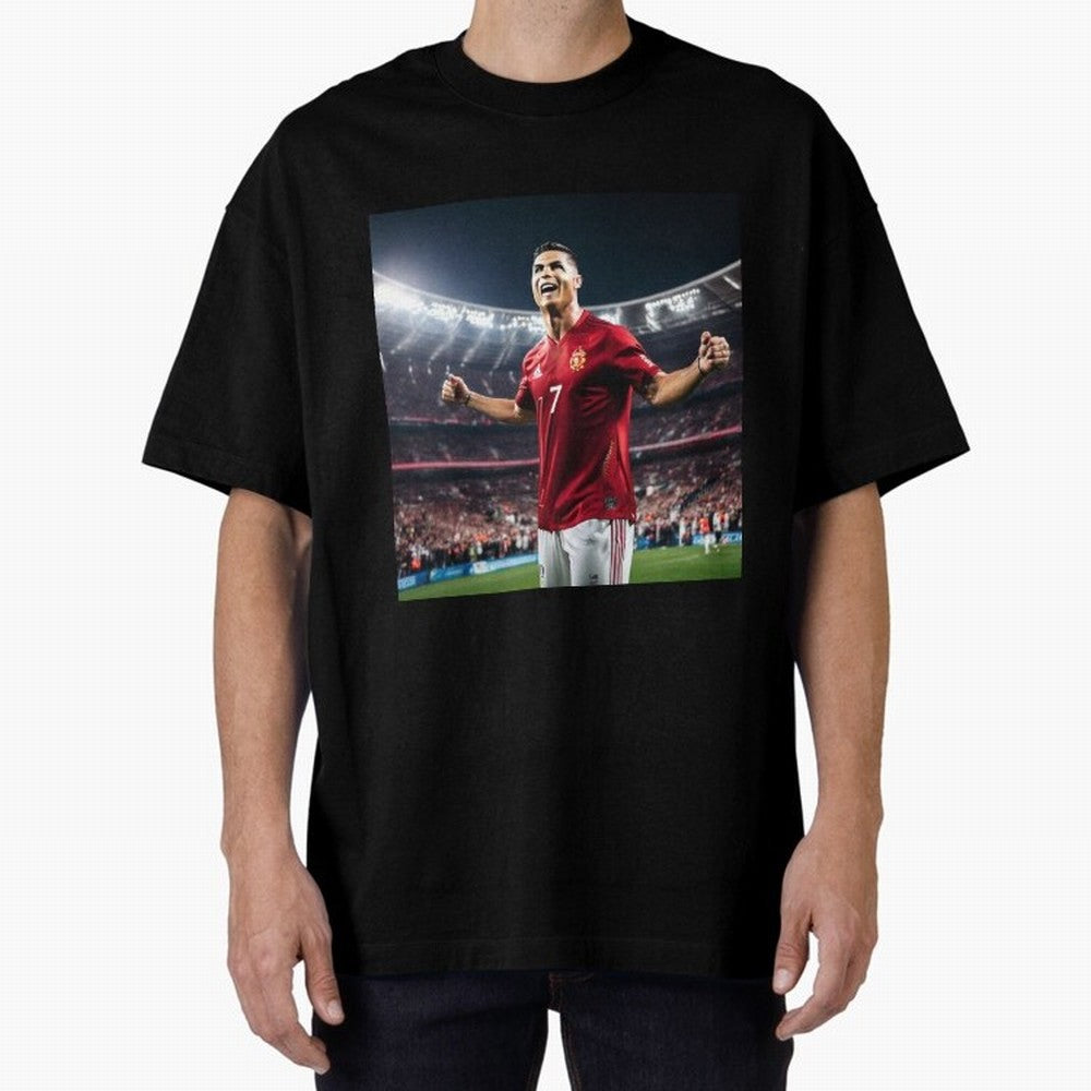 cristiano ronaldo celebrates goal Oversized T-Shirt Represent Fans Who Live for the FIFA World Cup 2026 Journey through Cristiano Ronaldo, Haaland and CR7 Highlights, England, France and Netherlands Pride, Goal Celebration Energy, Supporter