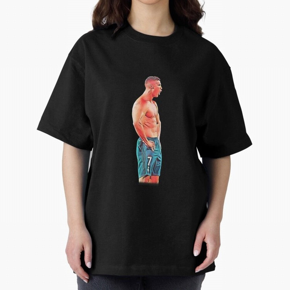 what a celebration by cristiano ronaldo Oversized T-Shirt Follow the Final Road of FIFA World Cup 2026 Highlighting Messi, Argentina, France and Brazil Energy, Sports Nostalgia, International Competition, Famous Players and Unforgettable Victories;