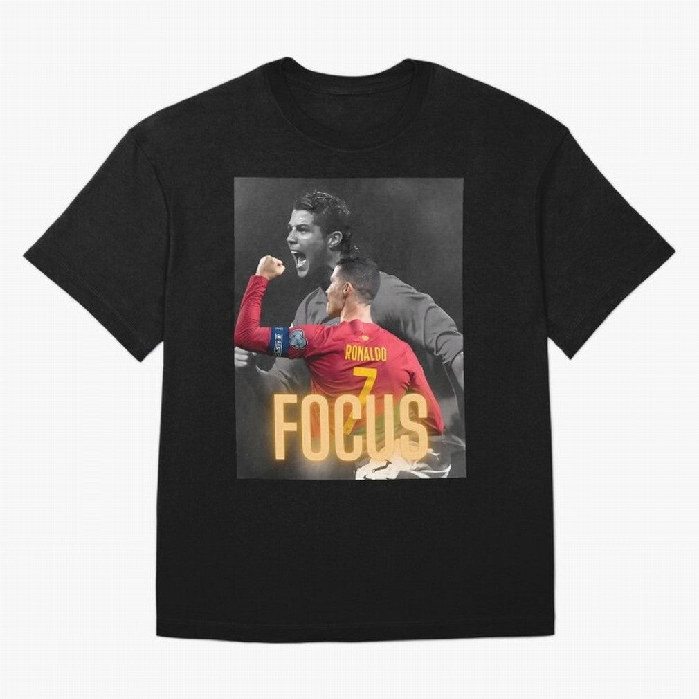 Focus With CR7 Oversized T-Shirt Celebrate the Stars of FIFA World Cup 2026 Group Stage for Fans of Neymar and Germany, Bringing Goal Celebration Energy, Supporter Heritage, Football Icons and Worldwide Tournament Joy; Perfect for People Who Love