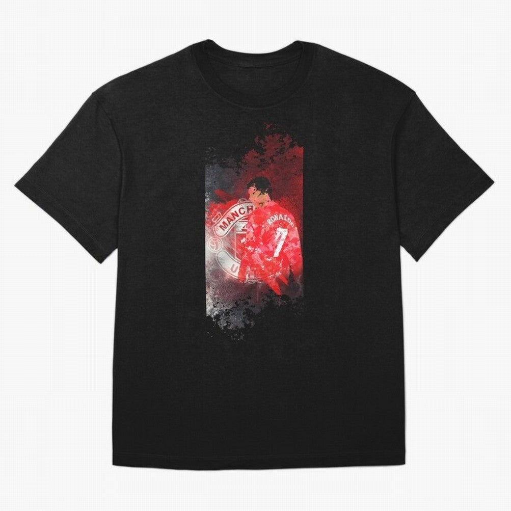 Ronaldo Illustration 003 Oversized T-Shirt Fuel Your Fan Pride for FIFA World Cup 2026 Group Stage for Fans of Neymar, Haaland and Cristiano Ronaldo and Argentina, France and Brazil, Bringing Match Day Excitement, Supporter Culture, Golden Goals