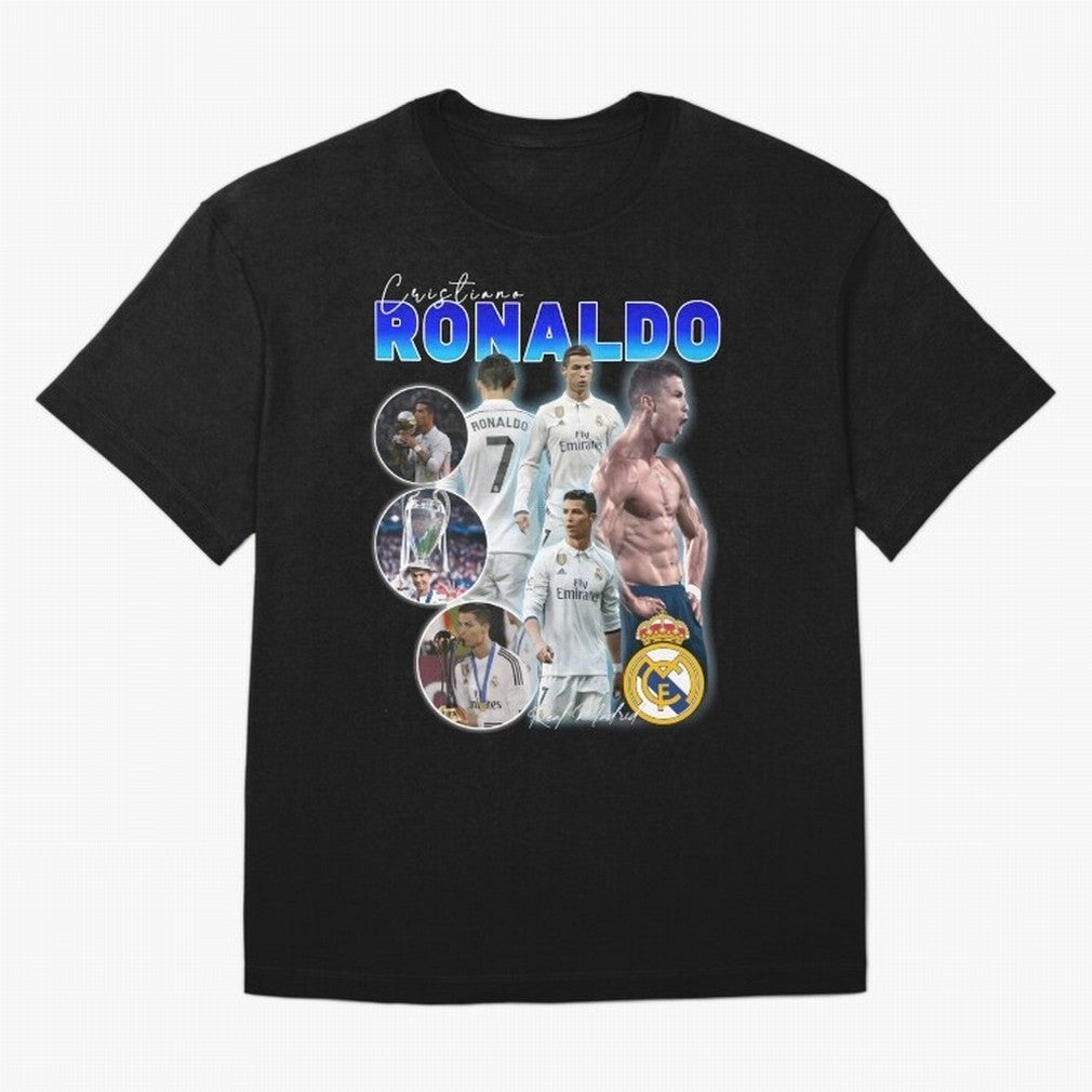 Cristiano Ronaldo Bootleg Oversized T-Shirt Feel International Energy from FIFA World Cup 2026 Inspired by Mbappe, Spain Energy, Soccer Culture, Superstar Moments, National Team Dreams and Competitive Fire; Great for Watch Parties, Sports Bars,