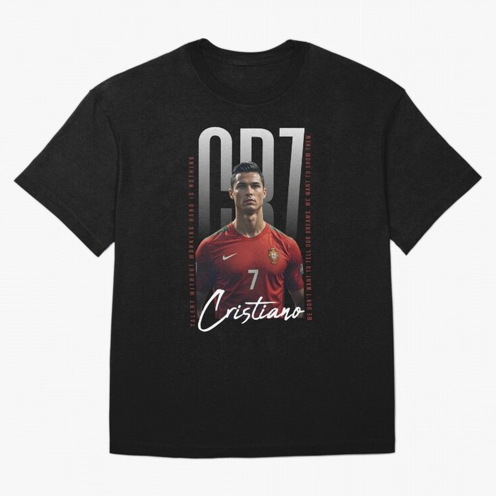 Cristiano Ronaldo Oversized T-Shirt Celebrate Classic Football Spirit in FIFA World Cup 2026 Built around Cristiano Ronaldo, Argentina and Brazil Energy, Vintage Soccer Flavor, Modern Football Stars, National Flags and Final Night Emotion; Great