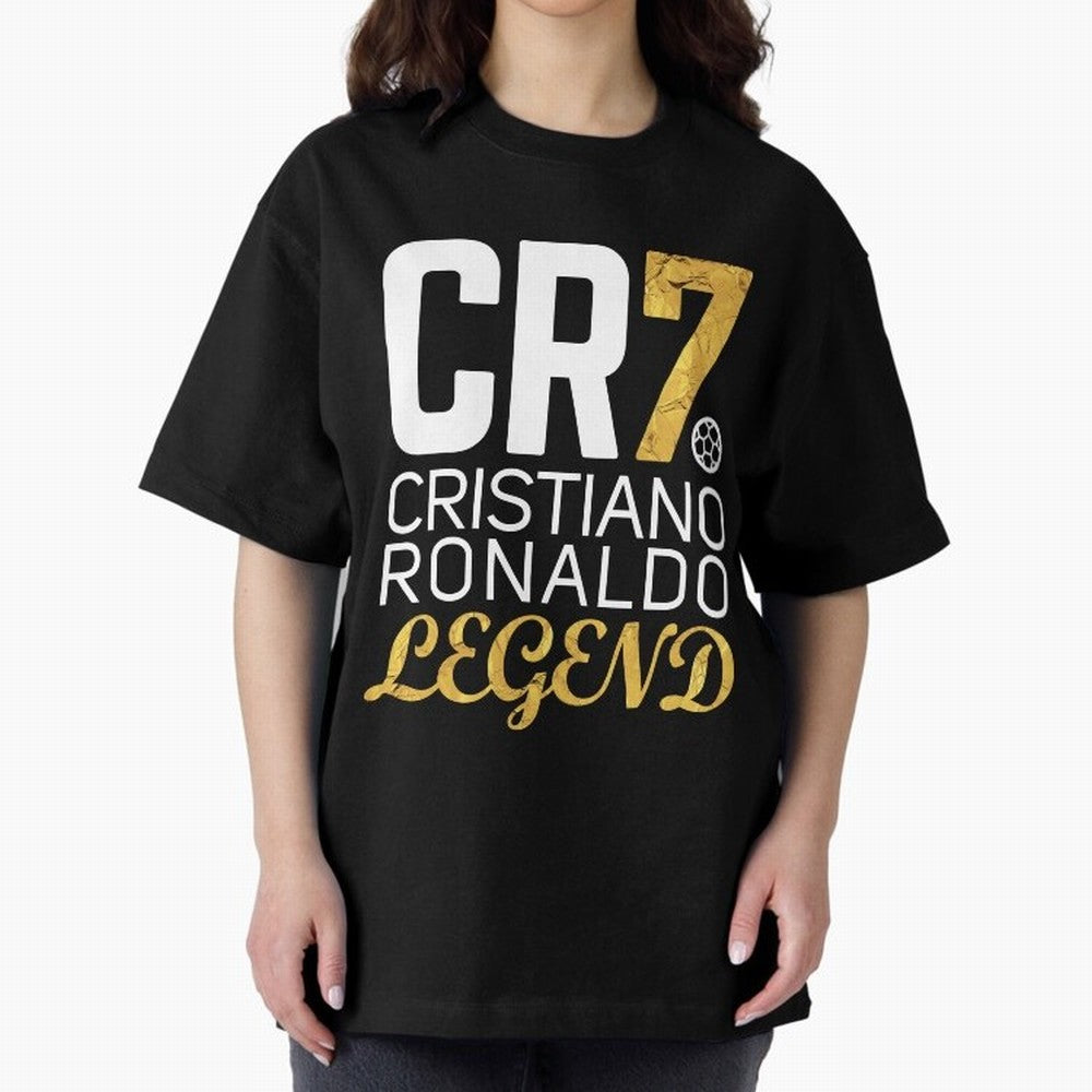 CR7 legend gold Oversized T-Shirt Represent Football Lovers during FIFA World Cup 2026 USA Canada Mexico Spirit, Inspired by Portugal, CR7, Classic Soccer Heritage, Championship Pressure, Fan Loyalty and International Pride; Built for Supporters
