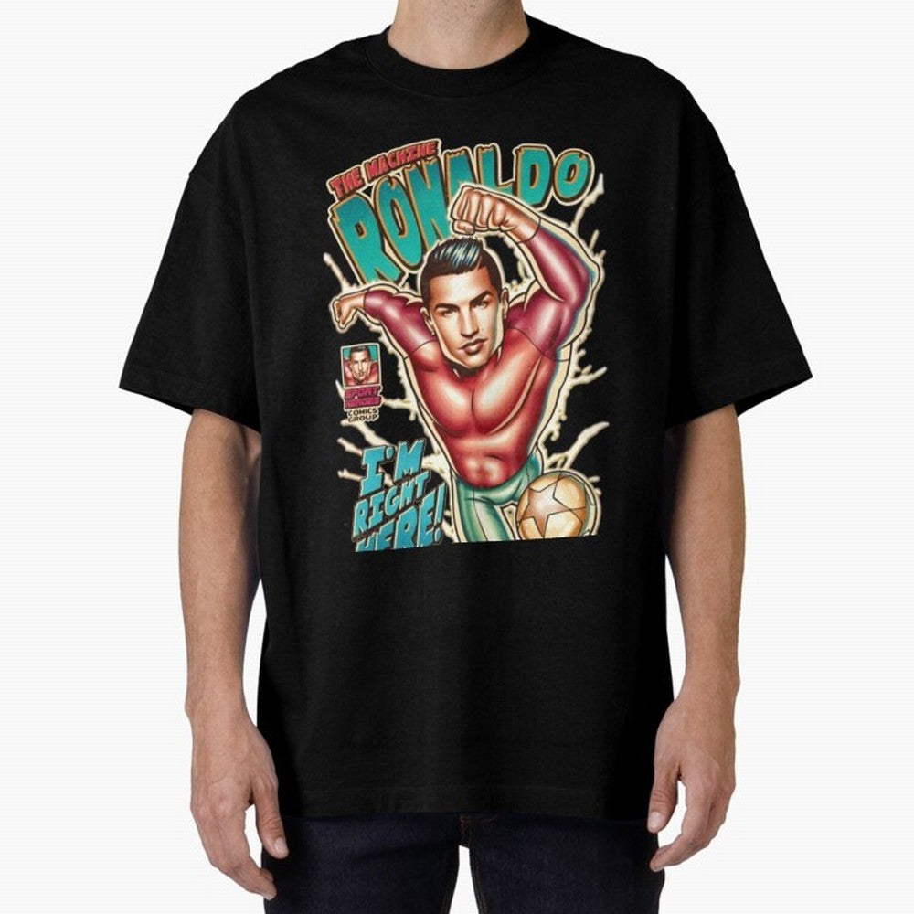Cristiano Ronaldo The Machine Ronaldo Oversized T-Shirt Celebrate the Next Chapter of FIFA World Cup 2026 for Fans of Haaland and England, France and Netherlands, Bringing Championship Spirit, Famous Goals, Roaring Crowds and International Football