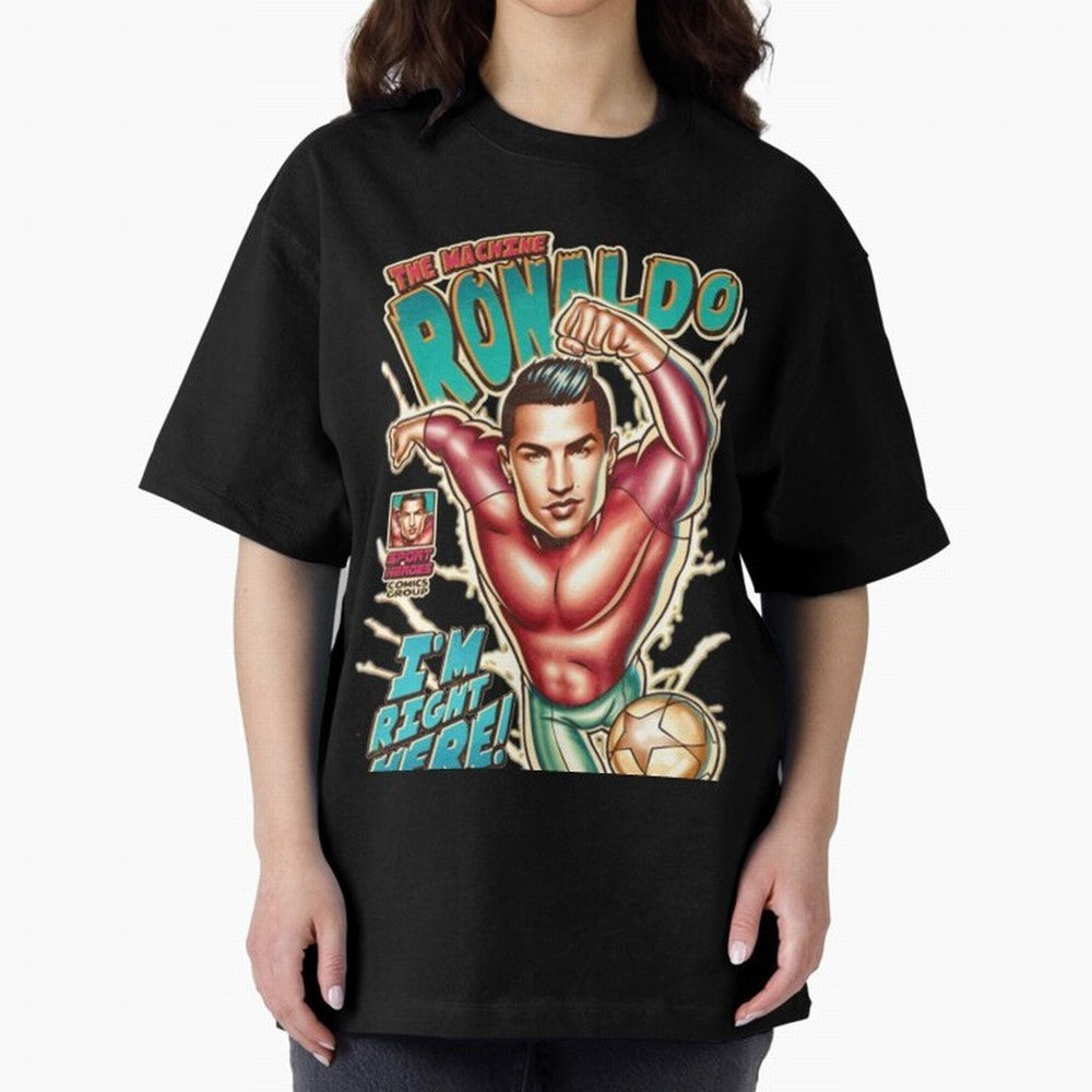 Cristiano Ronaldo The Machine Ronaldo Oversized T-Shirt Celebrate the Next Chapter of FIFA World Cup 2026 for Fans of Haaland and England, France and Netherlands, Bringing Championship Spirit, Famous Goals, Roaring Crowds and International Football