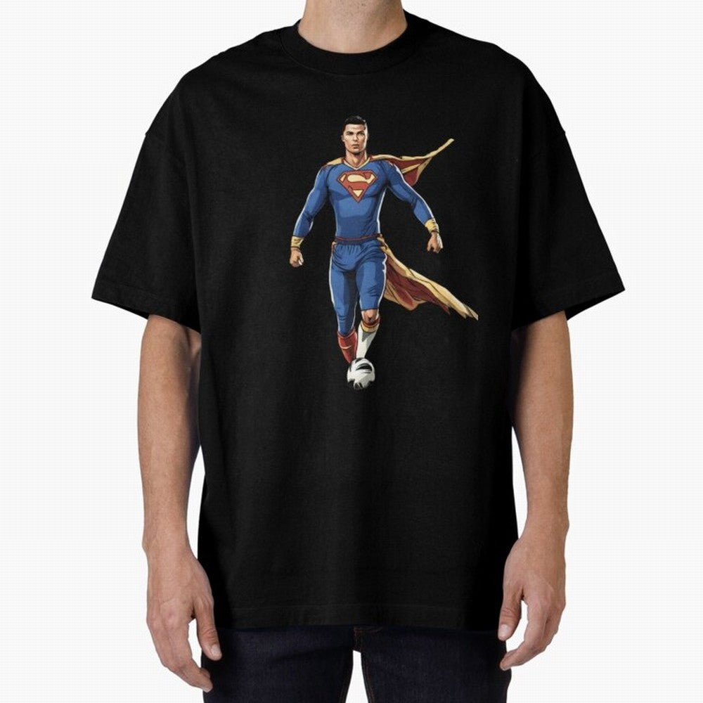 Ronaldo Superhero Oversized T-Shirt Carry the FIFA World Cup 2026 Journey through Mbappe and Neymar Highlights, Argentina and Brazil Pride, Soccer Culture, Superstar Moments, National Team Dreams and Competitive Fire; Perfect for People Who Love