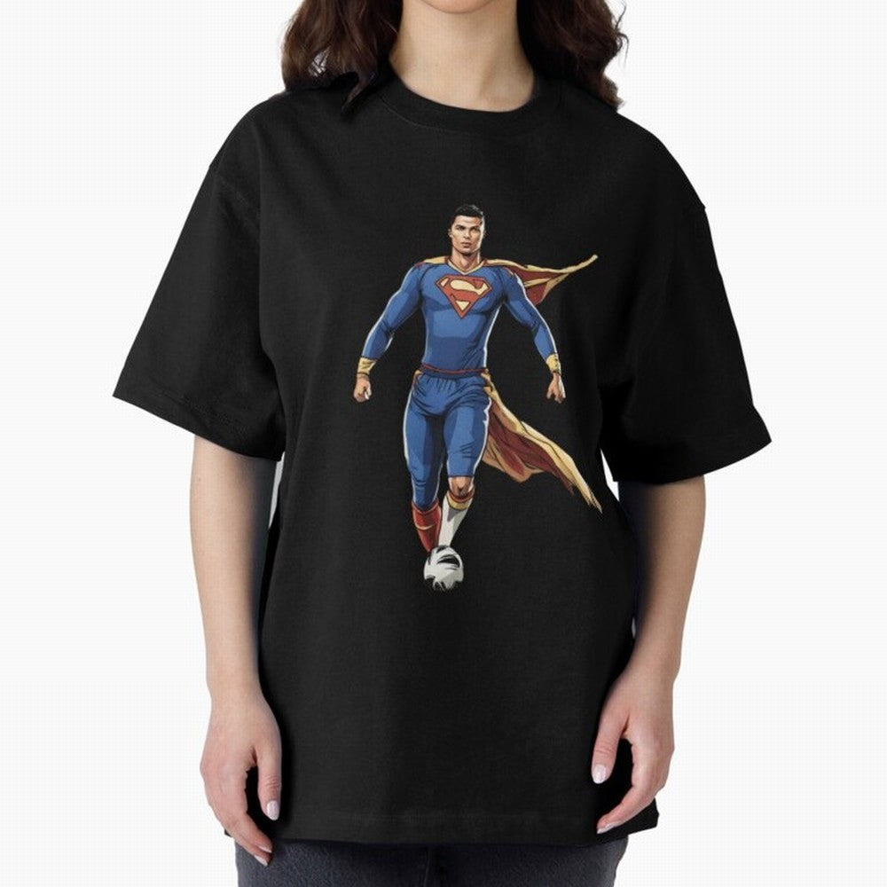 Ronaldo Superhero Oversized T-Shirt Carry the FIFA World Cup 2026 Journey through Mbappe and Neymar Highlights, Argentina and Brazil Pride, Soccer Culture, Superstar Moments, National Team Dreams and Competitive Fire; Perfect for People Who Love