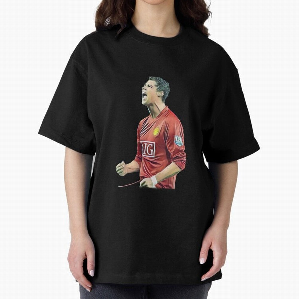 a good celebration from the goat Oversized T-Shirt Fuel Your Fan Pride for Match Day Hype around FIFA World Cup 2026 USA Canada Mexico, Cristiano Ronaldo, England and Germany, Stadium Memories, Football Loyalty, International Chants and