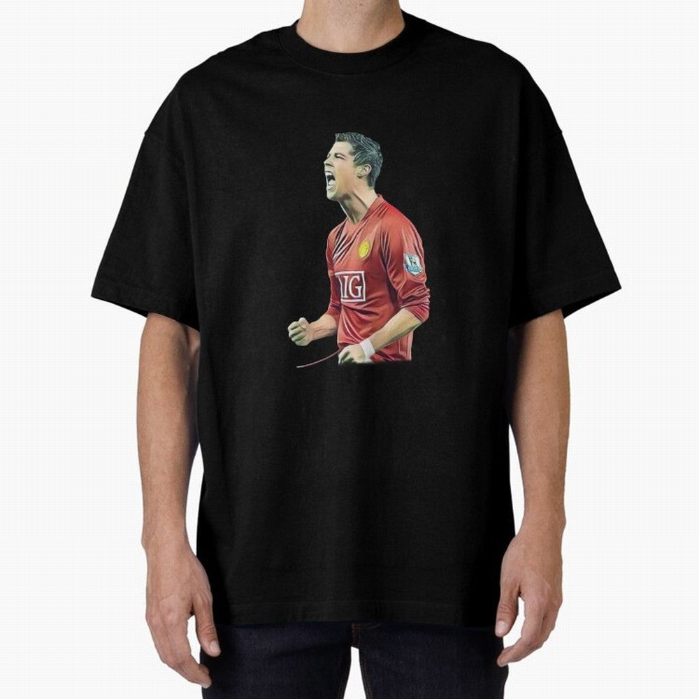 a good celebration from the goat Oversized T-Shirt Fuel Your Fan Pride for Match Day Hype around FIFA World Cup 2026 USA Canada Mexico, Cristiano Ronaldo, England and Germany, Stadium Memories, Football Loyalty, International Chants and