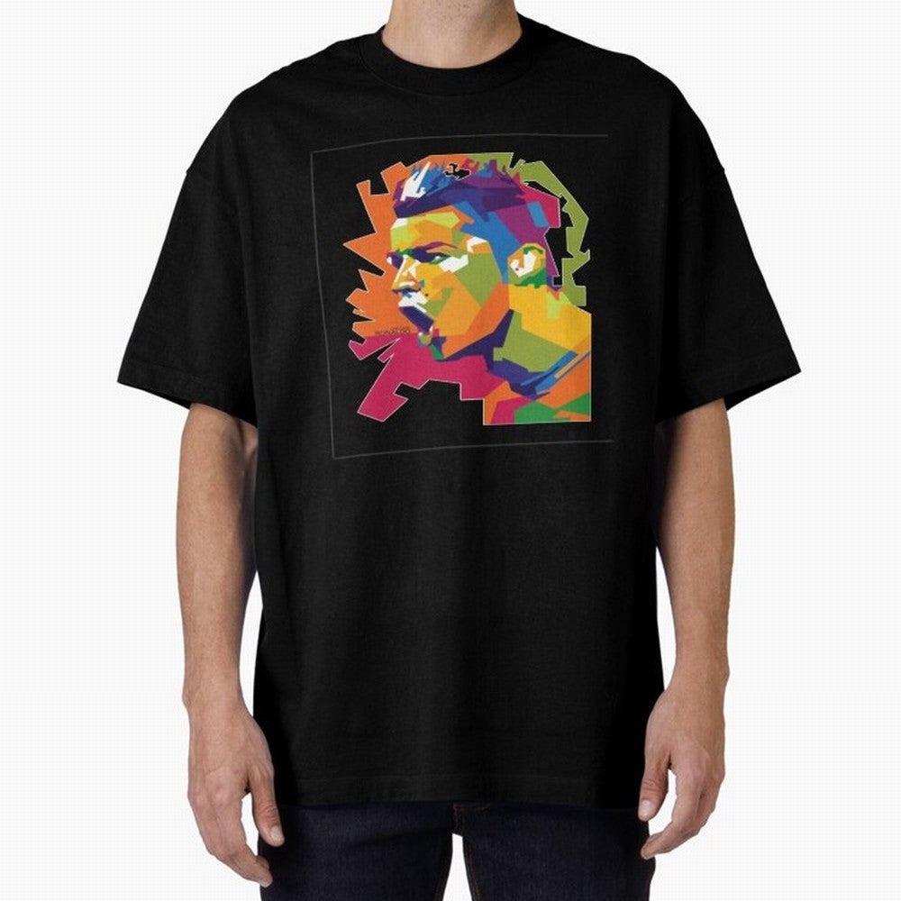 Ronaldo Cristiano Ronaldo pop potrait Oversized T-Shirt Show Up for the Glory of Global Football Passion for FIFA World Cup 2026 Group Stage, Celebrating Neymar, Germany, Football History, Final Match Energy, Crowd Noise and Once in a Lifetime