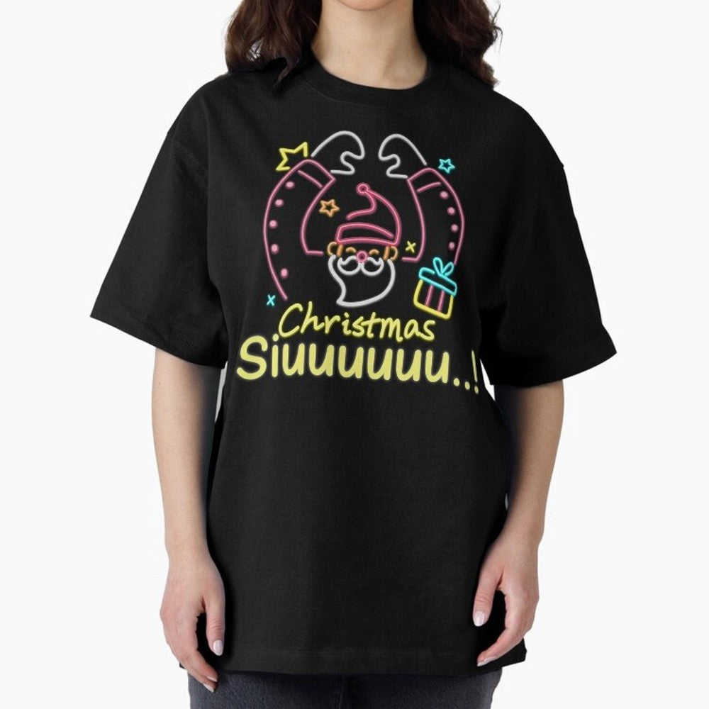 Christmas siuuu CR7 goal Oversized T-Shirt Carry the Dream of Match Day Hype around FIFA World Cup 2026, CR7 and Messi, Argentina, France and Brazil, Tournament Hype, Historic Matchups, Family Viewing Parties and Global Sports Pride; Built for
