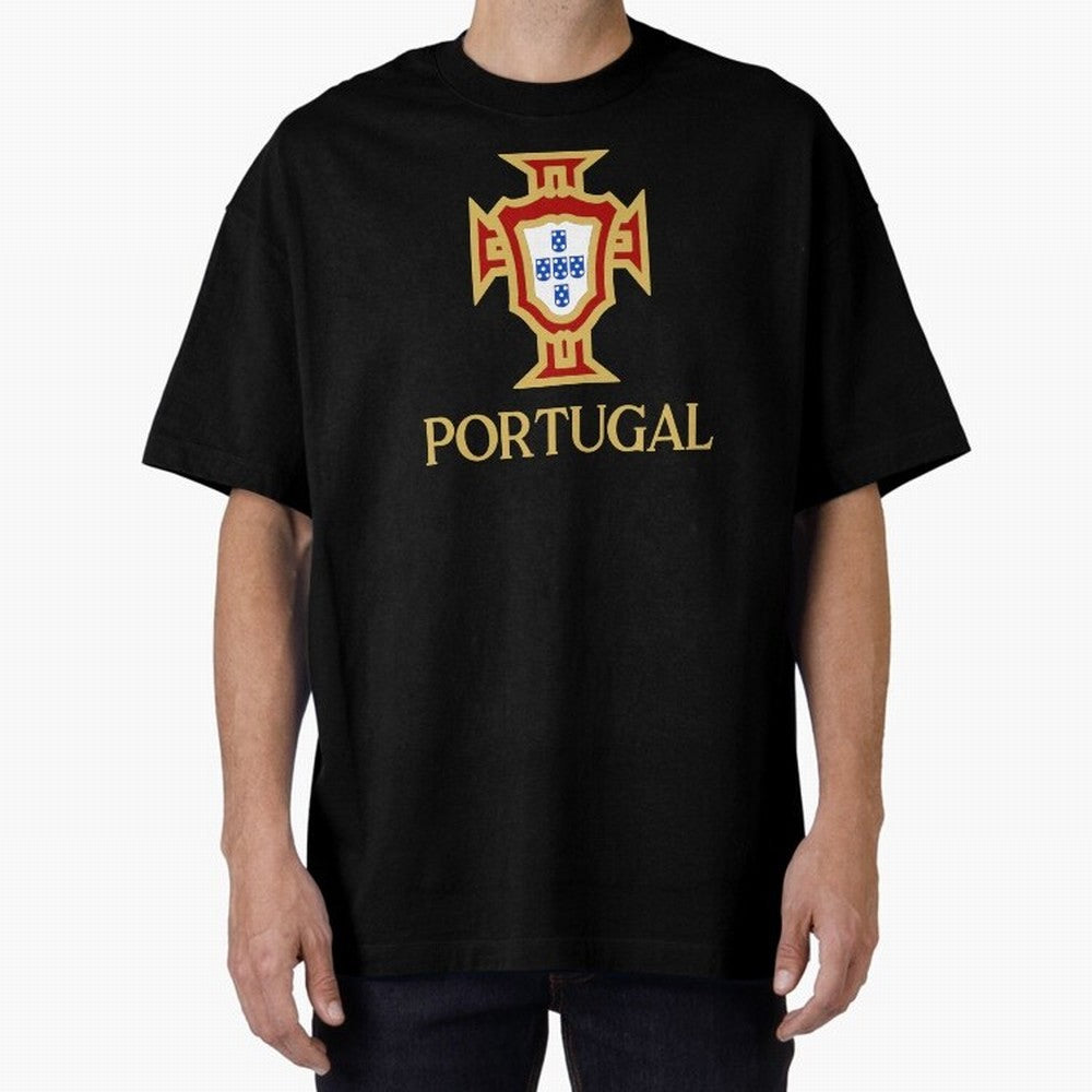 Portugal Gold Alt 3 Oversized T-Shirt Live the Energy of Global Football Passion for FIFA World Cup 2026 USA Canada Mexico, Filled with Mbappe and Neymar, Spain, Tournament Hype, Historic Matchups, Family Viewing Parties and Global Sports Pride;
