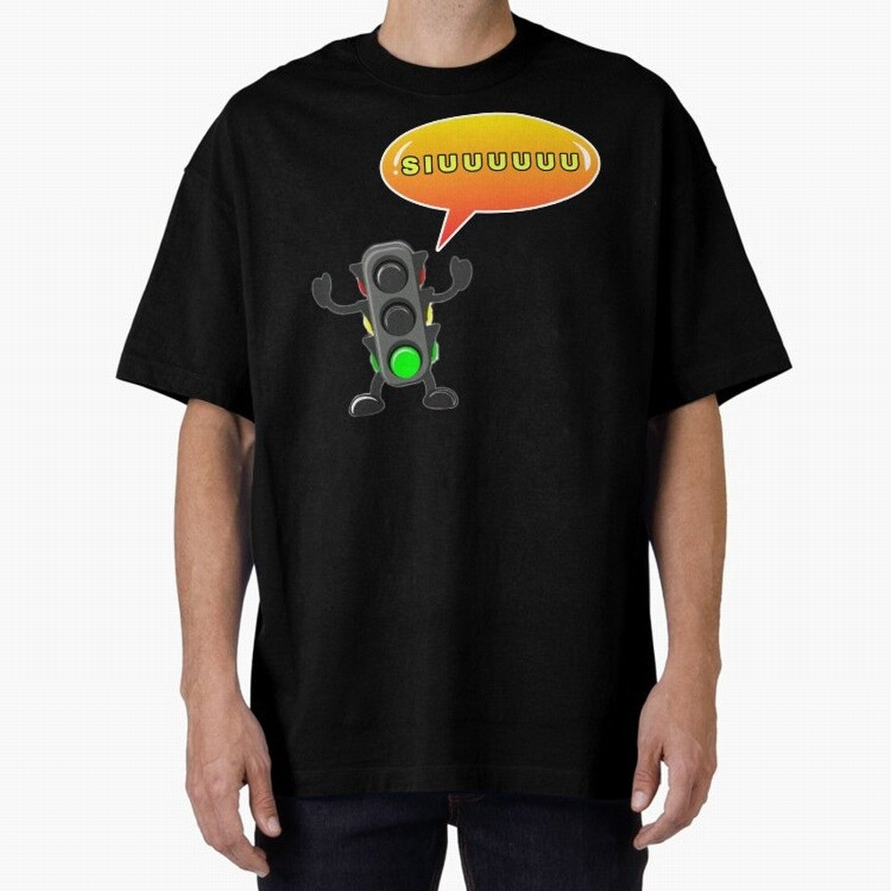 traffic light Siuuu Cristiano ronaldo goal Oversized T-Shirt Celebrate Fan Culture around FIFA World Cup 2026 for Fans of Haaland and Mbappe and Argentina, Bringing Tournament Hype, Historic Matchups, Family Viewing Parties and Global Sports Pride;