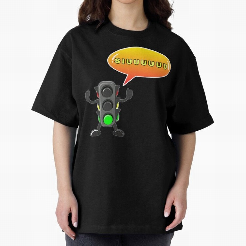 traffic light Siuuu Cristiano ronaldo goal Oversized T-Shirt Celebrate Fan Culture around FIFA World Cup 2026 for Fans of Haaland and Mbappe and Argentina, Bringing Tournament Hype, Historic Matchups, Family Viewing Parties and Global Sports Pride;