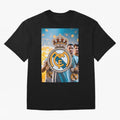 El Medall¨®n Del Real Madrid Oversized T-Shirt Elevate Global Football Passion for FIFA World Cup 2026 Group Stage, Made for Messi, England, France and Netherlands, Stadium Memories, Football Loyalty, International Chants and Championship