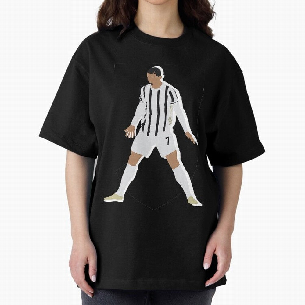 Cristiano Ronaldo 3 Oversized T-Shirt Join Global Football Passion for FIFA World Cup 2026 USA Canada Mexico, Filled with Mbappe and Neymar, Spain, Goal Celebration Energy, Supporter Heritage, Football Icons and Worldwide Tournament Joy; Ideal for