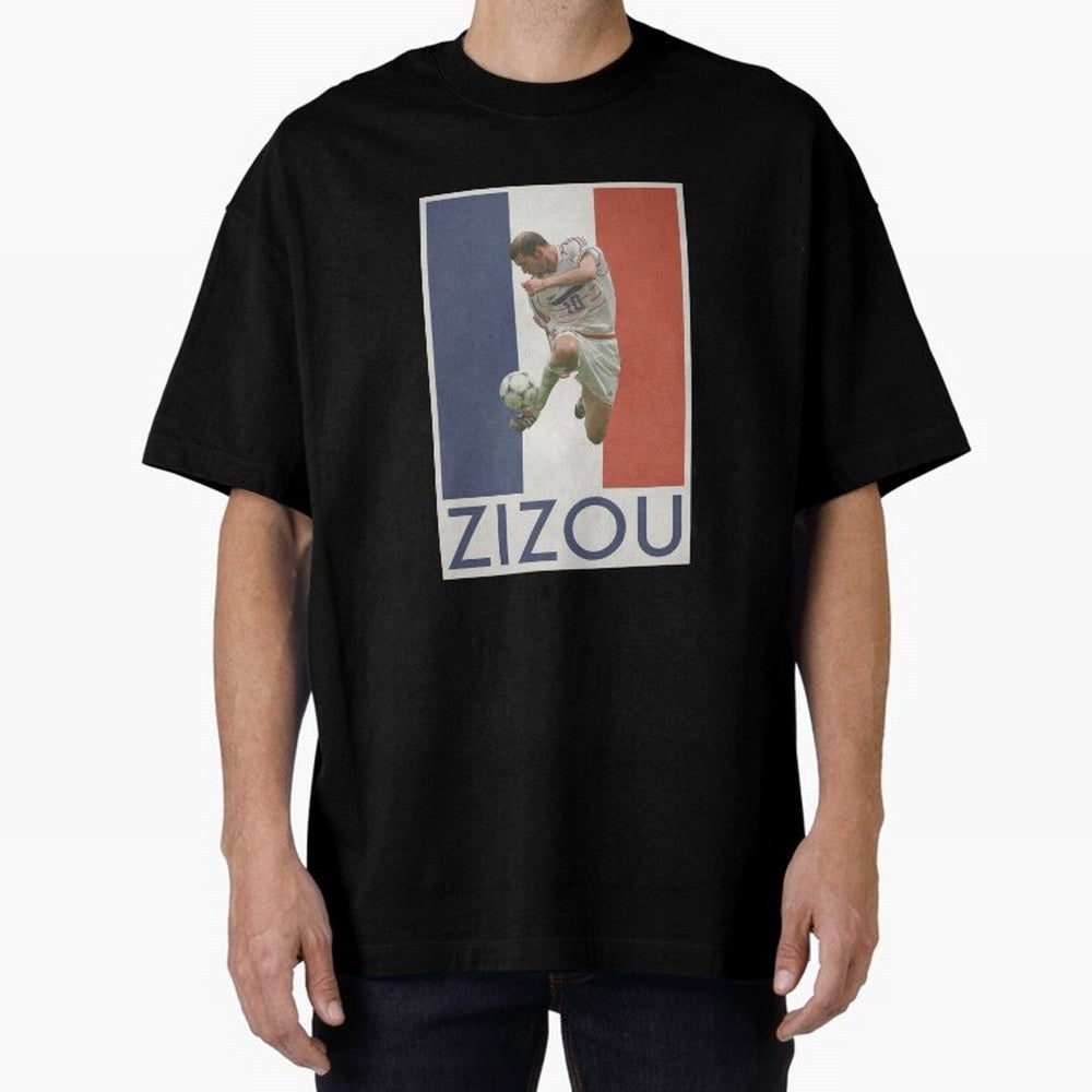 Football - Zidane Oversized T-Shirt Support FIFA World Cup 2026 Group Stage Capturing Cristiano Ronaldo, Haaland and CR7, France and Portugal Energy, Fan Favorite Moments, National Team Passion, Big Match Drama and Soccer History; Great for Watch