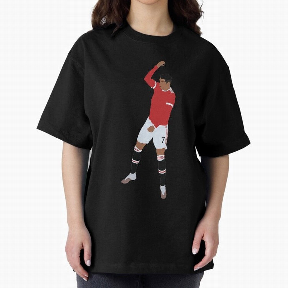 Cristiano Ronaldo 4 Oversized T-Shirt Create Match Day Hype around FIFA World Cup 2026 USA Canada Mexico, CR7, Brazil, Portugal and Argentina, Global Supporter Spirit, Legendary Goals, National Colors and Tournament Celebration; Great for Watch