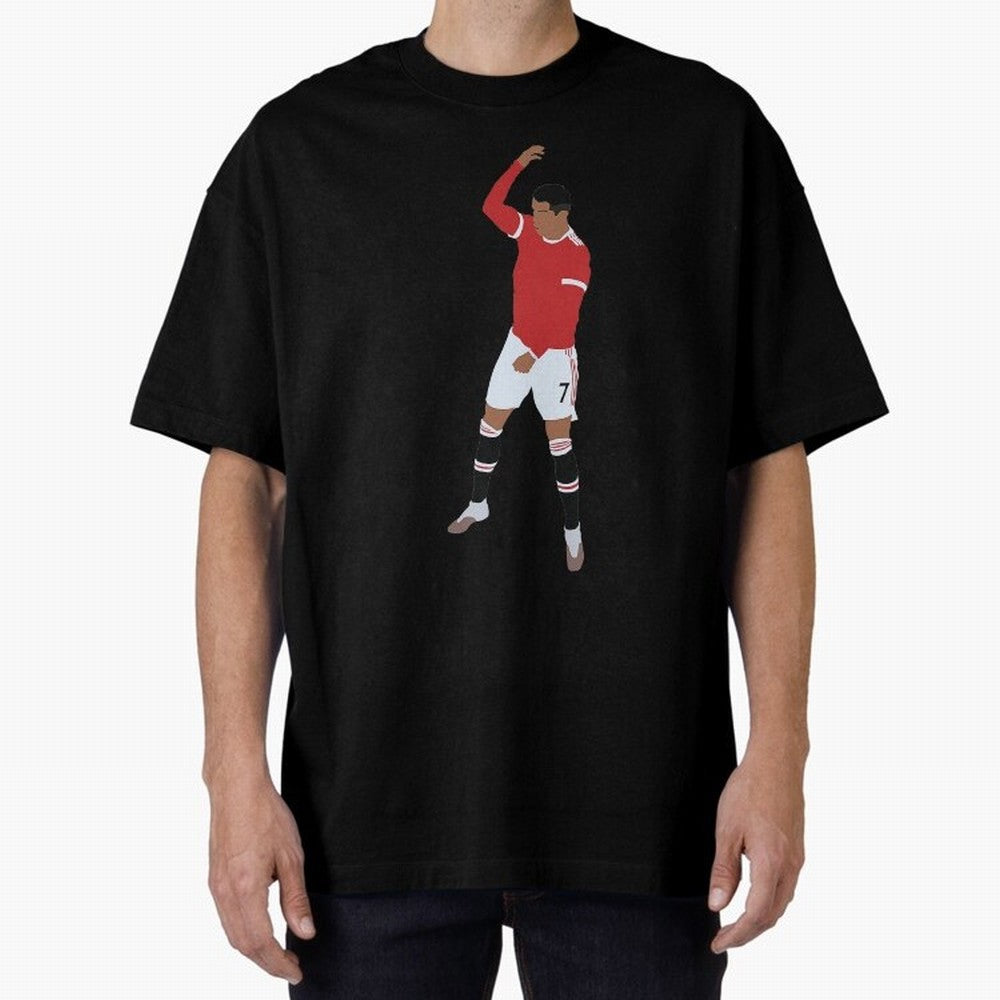 Cristiano Ronaldo 4 Oversized T-Shirt Create Match Day Hype around FIFA World Cup 2026 USA Canada Mexico, CR7, Brazil, Portugal and Argentina, Global Supporter Spirit, Legendary Goals, National Colors and Tournament Celebration; Great for Watch