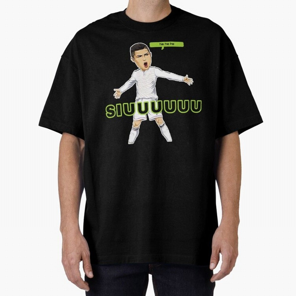 Hehehe SUIII Cristiano ronaldo Oversized T-Shirt Create FIFA World Cup 2026 Capturing Haaland and Mbappe, Argentina, France and Brazil Energy, Worldwide Fan Energy, Dramatic Goals, Stadium Lights and Championship Celebrations; Perfect for Fans,