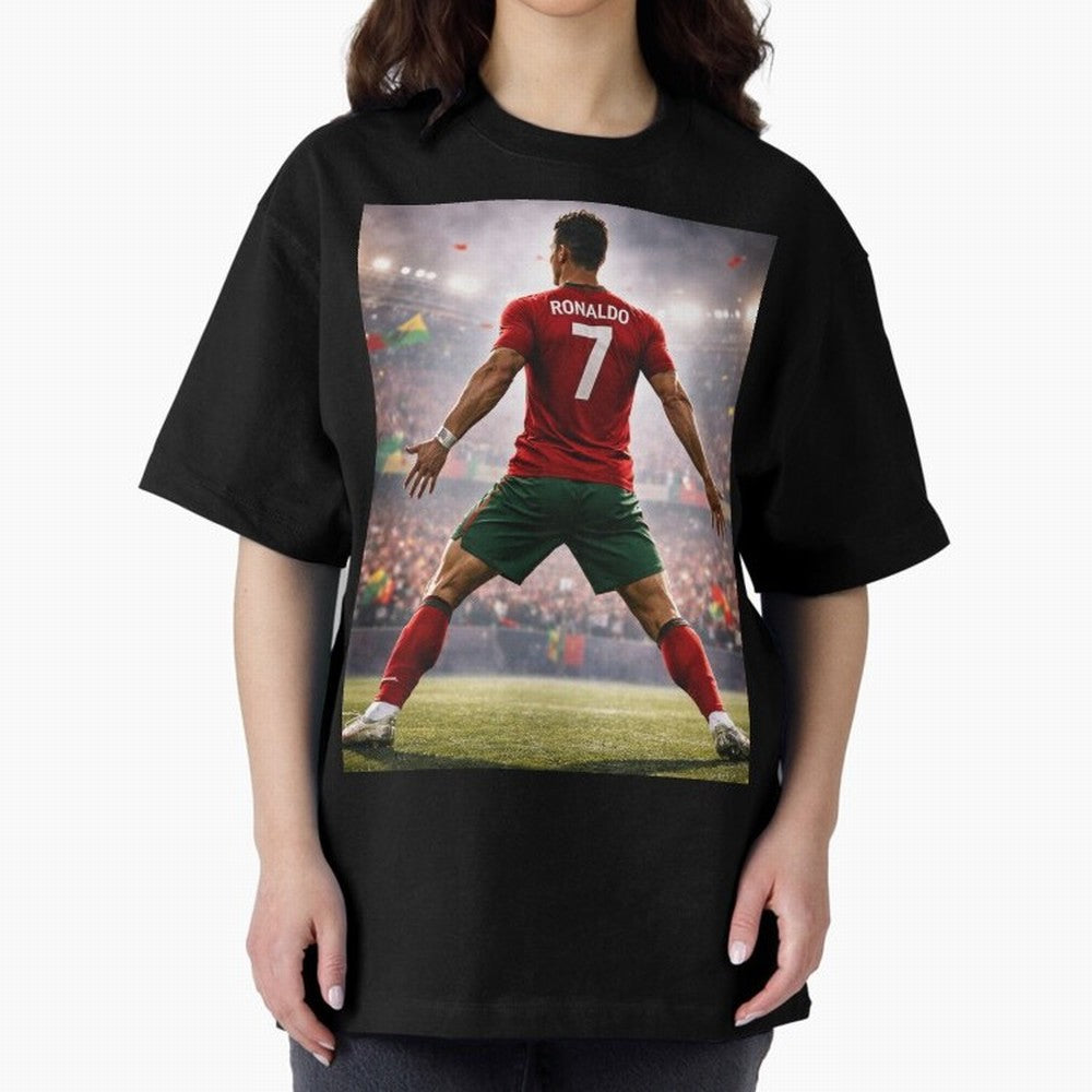 Cristiano Ronaldo Portuguese Legend Number Seven SIUUU Oversized T-Shirt Fuel FIFA World Cup 2026 Group Stage for Fans of CR7 and Argentina and Brazil, Bringing Worldwide Fan Energy, Dramatic Goals, Stadium Lights and Championship Celebrations;