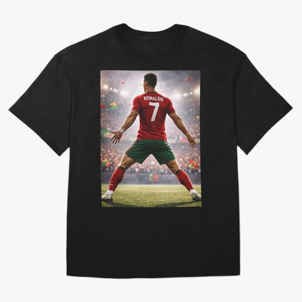 Cristiano Ronaldo Portuguese Legend Number Seven SIUUU Oversized T-Shirt Fuel FIFA World Cup 2026 Group Stage for Fans of CR7 and Argentina and Brazil, Bringing Worldwide Fan Energy, Dramatic Goals, Stadium Lights and Championship Celebrations;