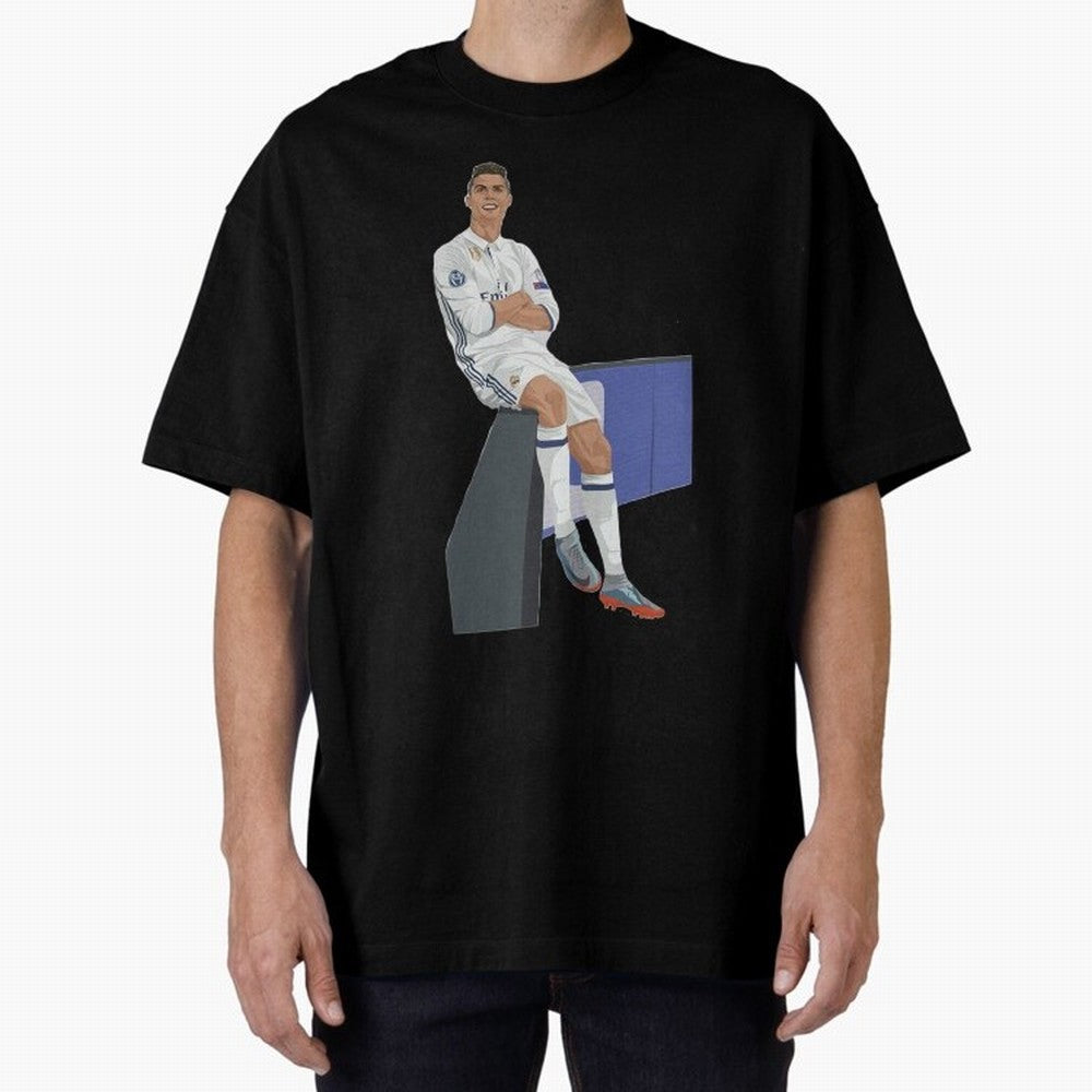 Cristiano Ronaldo Oversized T-Shirt Feel the Roar of FIFA World Cup 2026 USA Canada Mexico for Fans of Haaland and England, Bringing Worldwide Fan Energy, Dramatic Goals, Stadium Lights and Championship Celebrations; Great for Watch Parties, Sports