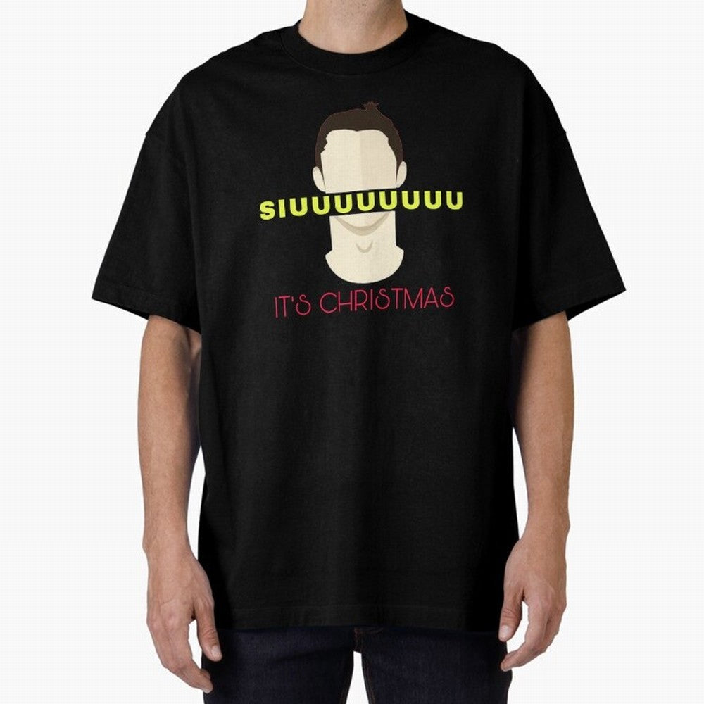 Siuuu it¡¯s Christmas CR7 Oversized T-Shirt Celebrate the Next Chapter of FIFA World Cup 2026 Spirit, Centered on France, Mbappe, Football Festival Excitement, Trophy Ambitions, Country Rivalries and Star Player Buzz; Ideal for Passionate Fans Who