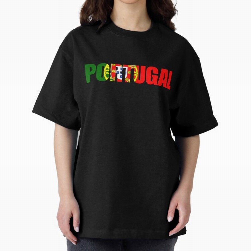 Portugal Country Oversized T-Shirt Treasure FIFA World Cup 2026 Group Stage Featuring Haaland, Brazil Energy, Vintage Soccer Flavor, Modern Football Stars, National Flags and Final Night Emotion; Made for Die Hard Supporters, Soccer Lovers, Game