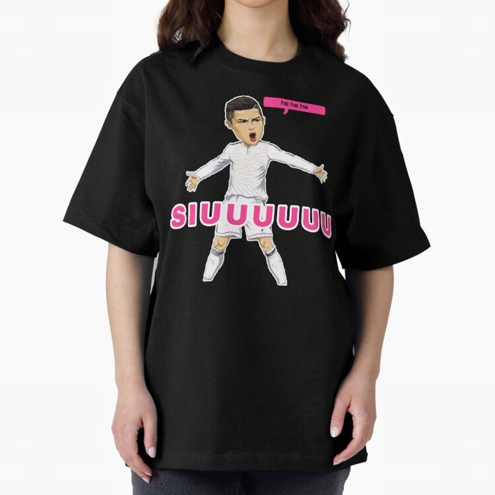 hehehe suiii Oversized T-Shirt Join Supporters Worldwide for FIFA World Cup 2026 USA Canada Mexico Capturing Messi and Cristiano Ronaldo, Brazil Energy, Game Day Rituals, Football Legends, Country Pride and the Road to the Final; Made for Die Hard